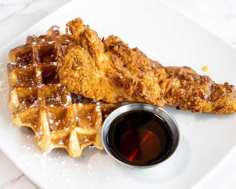 kids chicken and waffles