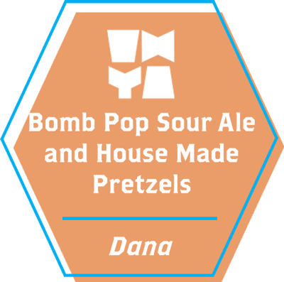 | WHYM Craft Pub & Brewery bomb pop sour ale and house made pretzels