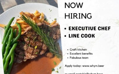 To our Whym family…we could use your help!  Business is growing, which means we are hiring! We take pride in our hard work and excellence in the hospitality industry and are looking for only the best candidates to join our team. If you think you know someone who fits the bill, send them our way! Share this post on Instagram or Facebook (or send applicants our way – be sure they drop your name) for a chance to win a $100 Whym Gift Card. We’ll be drawing a winner on December 1st! Cheers and thanks for sharing! 🩵🧡