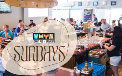 Whym Sundays has something for everyone! Football, whyngs, and happy hour from 3-5pm! Plus, you can enjoy a holiday cocktail or a Christmas beer, including @deliriumamsterdam Noel. #whymsundays #footballsundays #happyhour #christmascocktails #christmasbrews