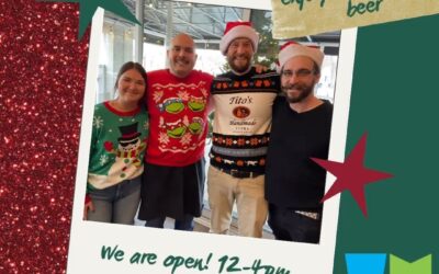 Merry Christmas Eve! We are open from 12-4pm (our kitchen closes at 3pm). Stop by and say hello to this crew! ️