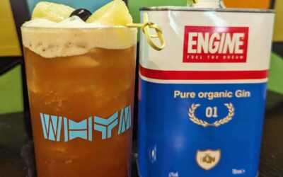 We love our tiki drinks here at WHYM, so we couldn’t let GINuary go by without featuring a gin tiki drink, and we couldn’t think of any better example than the Singapore Sling. Originally called the Gin Sling, this classic dates back to the late 1800s at the Long Bar at the Raffles Hotel in Singapore. This one’s loaded up with fruity goodness. With gin as the base spirit, this cocktail gets shaken up with @heeringcherry , D.O.M. Benedictine, Cointreau, pineapple juice, lime juice, and just a touch of both grenadine and angostura bitters. The resulting concoction is deep, layered, and complex. For our Singapore Sling, we’re featuring Engine Gin. Engine is an organic gin from Italy that has soft floral notes in its botanicals. These play wonderfully off of the bold, sweet, fruity notes of the other spirits and juices of this old world classic. #GINuary