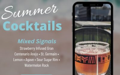 Summmmmmer cocktails are coming at you this week! Here’s our first: MIXED SIGNALS ️⛱️ #whymcocktails #summerlovin #seacoastdrinks