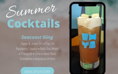 Here’s another summer cocktail, which tastes good even when the weather isn’t summer like: Seacoast Sling ️⛱️ #whymcocktails #summerlovin #seacoastdrinks