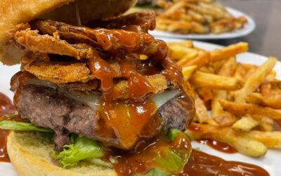 Are you ready for a Weekend Special? TEXAS BBQ BURGER 1/2lb hand formed joes meat shoppe beef patty • fried onion • cheddar cheese • brioche bun • side house cut fries #whymspecial #yum #seacoasteats