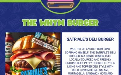 It’s that time of the year…. @exeter_area_chamber Burger Bowl! Stop by and try SATRIALE’S DELI BURGER! After…head to Exeter area.org and vote for Whym! Voting ends February 2nd. #eatlocalburgerbowl #burgerbowl #burgersareourlovelanguage