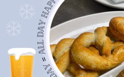 The best part about snow removal is rewarding yourself with a beverage! Whym will be opening at 2pm with ALL DAY HAPPY HOUR! That means $5 Whym drafts, $5 Tito’s, and $5 Pretzels! See you soon! ️🥨️